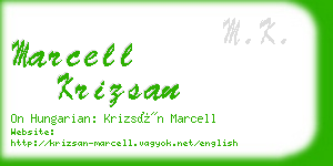 marcell krizsan business card